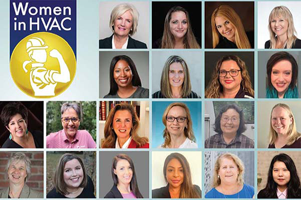 Collage of headshots of women named among the Top Women in HVAC by ACHR News